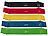 Speeron 20er-Set Widerstandsbänder, Latex, 5 Stärken, je 60 cm Länge, Tasche Speeron Widerstandsbänder