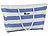 Xcase Wasserabweisende Strandtasche mit seitlicher Tasche, blau/weiß Xcase Strandtaschen