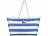 Xcase Wasserabweisende Strandtasche mit seitlicher Tasche, blau/weiß Xcase Strandtaschen