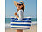 Xcase Wasserabweisende Strandtasche mit seitlicher Tasche, blau/weiß Xcase Strandtaschen