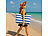 Xcase Wasserabweisende Strandtasche mit seitlicher Tasche, blau/weiß Xcase Strandtaschen