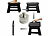PEARL 2er-Set Klappbarer Tritthocker für Kinder und Erwachsene, 22 cm PEARL Klappbare Tritthocker für Kinder und Erwachsene
