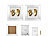 Your Design 2er-Set 3D-Abform-Sets Baby-Hand & Fußabdruck mit Holzrahmen, 24x24 cm Your Design Holz Bilderrahmen mit 3D Abform-Komplett-Sets 