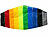 Playtastic Regenbogen-Lenkdrachen für Kinder ab 8 Jahren, 55 x 130 cm, Zweileiner Playtastic Lenkdrachen