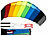 Playtastic Regenbogen-Lenkdrachen für Kinder ab 8 Jahren, 55 x 130 cm, Zweileiner Playtastic Lenkdrachen