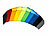 Playtastic Regenbogen-Lenkdrachen für Kinder ab 8 Jahren, 55 x 130 cm, Zweileiner Playtastic Lenkdrachen