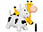 Playtastic 2er-Set aufblasbare Hüpftiere "Kuh" & "Giraffe",für Kinder ab 3 Jahren Playtastic Aufblasbare Hüpftiere