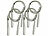 PEARL sports 4er-Set Fitness-Springseile, selbstverriegelndes Kugellagersystem, 3 m PEARL sports Metall-Springseile 