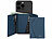 Xcase 2er-Set Kartenhalter & Geldbörse für iPhone, MagSafe, 4 Karten, blau Xcase Kartenhalter-Wallet für iPhone mit MagSafe, klappbar, für 3 Karten