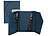 Xcase 2er-Set Kartenhalter & Geldbörse für iPhone, MagSafe, 4 Karten, blau Xcase Kartenhalter-Wallet für iPhone mit MagSafe, klappbar, für 3 Karten