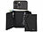 Xcase 2er-Set Kartenhalter & Geldbörse f. iPhone, MagSafe, 4 Karten, schwarz Xcase Kartenhalter-Wallet für iPhone mit MagSafe, klappbar, für 3 Karten 