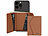Xcase 2er-Set Kartenhalter & Geldbörse für iPhone, MagSafe, 4 Karten, braun Xcase Kartenhalter-Wallet für iPhone mit MagSafe, klappbar, für 3 Karten 