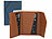 Xcase 2er-Set Kartenhalter & Geldbörse für iPhone, MagSafe, blau & braun Xcase Kartenhalter-Wallet für iPhone mit MagSafe, klappbar, für 3 Karten 