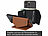 Xcase 2er-Set Kartenhalter & Geldbörse für iPhone, MagSafe, schwarz & braun Xcase Kartenhalter-Wallet für iPhone mit MagSafe, klappbar, für 3 Karten