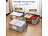 infactory 6er-Set Faltbare Aufbewahrungstaschen mit durchsichtigen Fenstern infactory Unterbett Aufbewahrungstaschen