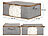 infactory 6er-Set Faltbare Aufbewahrungstaschen mit durchsichtigen Fenstern infactory Unterbett Aufbewahrungstaschen