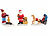 infactory 25-teiliges Deko-Weihnachtsdorf mit 6 LEDs, Batteriebetrieb infactory Deko-Weihnachtsdörfer mit LED-Beleuchtung
