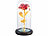 Lunartec Ewige rote Rose unter Glas mit LED-Licht, 21,5 cm, in Geschenktasche Lunartec Ewige Rosen unter Glaskuppel mit LED-Licht in Geschenkverpackung
