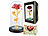 Lunartec Ewige rote Rose unter Glas mit LED-Licht, 21,5 cm, in Geschenktasche Lunartec Ewige Rosen unter Glaskuppel mit LED-Licht in Geschenkverpackung