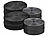 PEARL 4er-Set ultrastarke Premium-Klettbänder, selbstklebend, 25mm, 8 Meter PEARL Klettbänder mit Nylon-Schlaufen/-Haken, selbstklebend