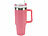 Rosenstein & Söhne Doppelwandiger Vakuum-Thermobecher, 1.200 ml, mit Strohhalm, pink Rosenstein & Söhne XXL-Thermobecher für Auto-Getränkehalter