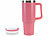 Rosenstein & Söhne Doppelwandiger Vakuum-Thermobecher, 1.200 ml, mit Strohhalm, pink Rosenstein & Söhne XXL-Thermobecher für Auto-Getränkehalter