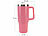 Rosenstein & Söhne Doppelwandiger Vakuum-Thermobecher, 1.200 ml, mit Strohhalm, pink Rosenstein & Söhne XXL-Thermobecher für Auto-Getränkehalter