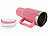 Rosenstein & Söhne Doppelwandiger Vakuum-Thermobecher, 1.200 ml, mit Strohhalm, pink Rosenstein & Söhne XXL-Thermobecher für Auto-Getränkehalter