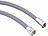 BadeStern 2er-Set flexible Silikon-Duschschläuche mit Verdrehschutz,2 Meter,grau BadeStern Ultra flexibler & dehnbarer Silikon-Brauseschläuche