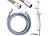BadeStern 2er-Set flexible Silikon-Duschschläuche mit Verdrehschutz,2 Meter,grau BadeStern Ultra flexibler & dehnbarer Silikon-Brauseschläuche