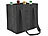 PEARL 2er-Set Filz-Flaschen-Tragetaschen, 6 Flaschen, 1,5 Liter, anthrazit PEARL Filz-Flaschen-Tragetaschen