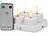 Lunartec 4er-Set LED-Akku-Teelichter mit USB-Ladestation, Fernbedienung, Timer Lunartec 