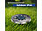 Lunartec 12er-Set Akku-Solar-Bodenleuchten, Edelstahlgehäuse, 8 LEDs, wamweiß Lunartec 