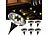 Lunartec 12er-Set Akku-Solar-Bodenleuchten, Edelstahlgehäuse, 8 LEDs, wamweiß Lunartec 