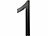 PEARL Hausnummer aus Metall, Nummer 1, 200 x 80 x 2 mm, schwarz PEARL Hausnummern aus Metall