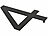 PEARL Hausnummer aus Metall, Nummer 4, 200 x 130 x 2 mm, schwarz PEARL Hausnummern aus Metall