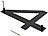 PEARL Hausnummer aus Metall, Nummer 4, 200 x 130 x 2 mm, schwarz PEARL Hausnummern aus Metall
