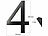 PEARL Hausnummer aus Metall, Nummer 4, 200 x 130 x 2 mm, schwarz PEARL Hausnummern aus Metall