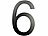 PEARL Hausnummer aus Metall, Nummer 6, 200 x 130 x 2 mm, schwarz PEARL Hausnummern aus Metall