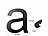 PEARL Hausnummer aus Metall, Buchstabe a, 150 x 130 x 2 mm, schwarz PEARL Hausnummern aus Metall