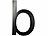 PEARL Hausnummer aus Metall, Buchstabe b, 200 x 130 x 2 mm, schwarz PEARL Hausnummern aus Metall