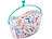 PEARL Bunte Soft-Clip-Wäscheklammern, 48 Stück, 3 Farben, Aufbewahrungskorb PEARL Soft-Clip-Wäscheklammern abdruckfrei und wäscheschonend