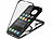 Xcase 360°-Schutzhülle für iPhone 16 Plus, stoßfest, MagSafe-komp., schwarz Xcase 360°-Ganzkörper-Schutzhüllen für iPhone 16 Plus, Glas-Displayschutzfolie, MagSafe-komp., stoßfest 