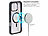 Xcase 360°-Schutzhülle für iPhone 16 Pro Max, stoßfest, MagSafe-komp., schw. Xcase 360°-Ganzkörper-Schutzhüllen für iPhone 16 Pro Max, Glas-Displayschutzfolie, MagSafe-komp., stoßfest
