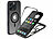 Xcase 360°-Schutzhülle für iPhone 16 Pro Max, stoßfest, MagSafe-komp., schw. Xcase 360°-Ganzkörper-Schutzhüllen für iPhone 16 Pro Max, Glas-Displayschutzfolie, MagSafe-komp., stoßfest