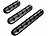 General Office 3er-Set selbstklebende Kabelhalter für 3, 5 und 7 Kabel, schwarz General Office Selbstklebende Kabel-Organizer