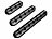 General Office 3er-Set selbstklebende Kabelhalter für 3, 5 und 7 Kabel, schwarz General Office Selbstklebende Kabel-Organizer