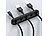 General Office 3er-Set selbstklebende Kabelhalter für 3, 5 und 7 Kabel, schwarz General Office Selbstklebende Kabel-Organizer