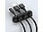 General Office 3er-Set selbstklebende Kabelhalter für 3, 5 und 7 Kabel, schwarz General Office Selbstklebende Kabel-Organizer
