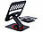 PEARL 4er set Faltbarer Tablet und Smartphone Ständer, 2 Achsenhöhen XXXXX PEARL Faltbare Tablet Ständer für Tablets/Handys, 3 Achsen höhenverstellbar
